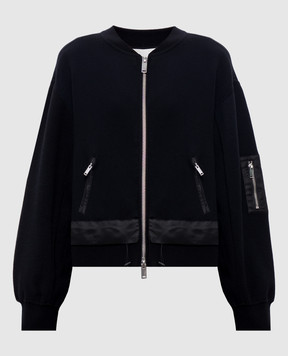 3.1 Phillip Lim Чорний бомбер з вовною P25270473TSM