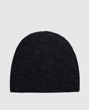 Jan Jan Van Essche Черная шапка из шерсти и льна BEANIE12