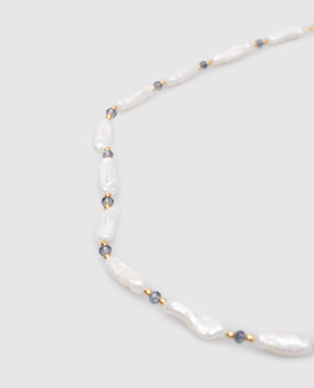 Shyla Біле намисто Bondi з позолотою 22 карат BONDINECKLACE
