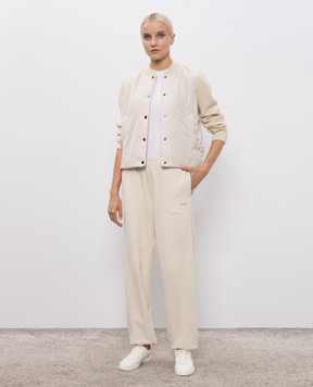 Woolrich Бежевая куртка с нашивкой логотипа CFWWOU2051FRUT5004