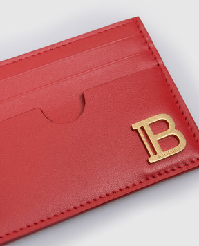 Balmain Червоний шкіряний картхолдер B-Buzz DN1MA195LAVE