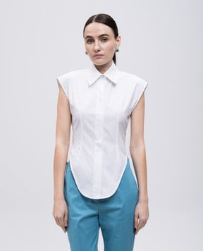 Max Mara Sportmax Біла сорочка без рукавів SABATO SABATO