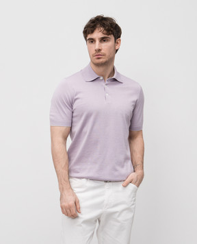 Brunello Cucinelli Поло фіолетове M29800125