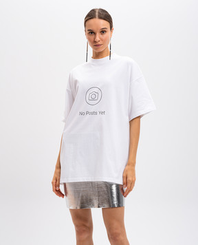 Vetements Біла футболка з принтом UA66TR730W