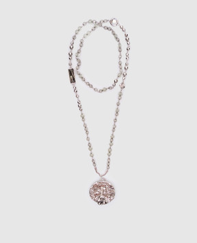 Max Mara Weekend Серебристые бусы TEVERE с кристаллами TEVERE