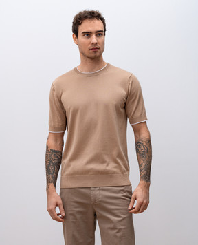 Peserico Бежевая футболка R59003F14H9173