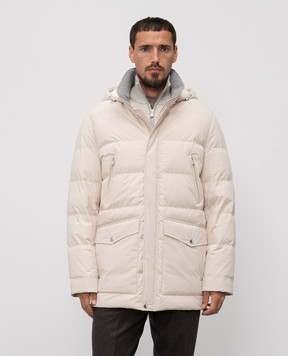 Brunello Cucinelli Бежевая пуховая куртка MM4911823