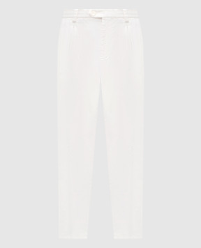 Brunello Cucinelli Белые брюки с логотипом патча M289L3030F