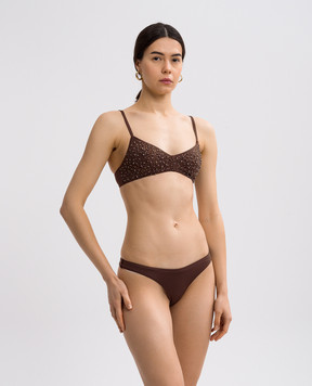 Twinset Коралловый купальник с кристаллами и пайетками 251LBMA12