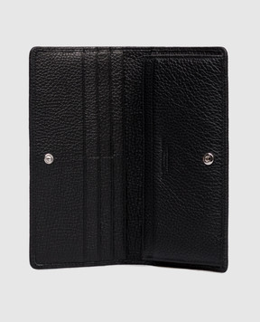 Gianni Chiarini Чорний шкіряний гаманець з логотипом PF5041GRN