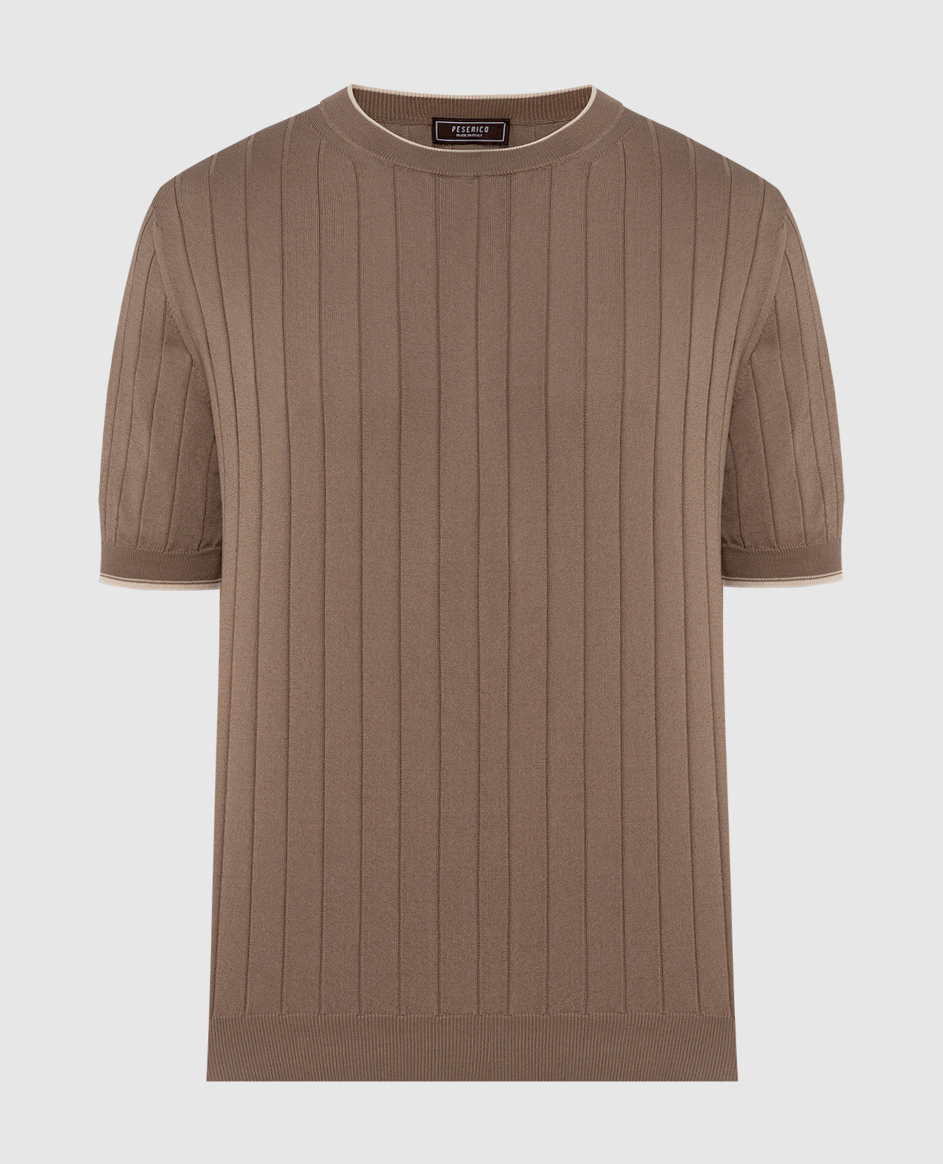 Brown t-shirt in a textured pattern