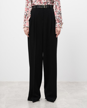 Max Mara Чорні штани NEOTTIA з защипами NEOTTIA