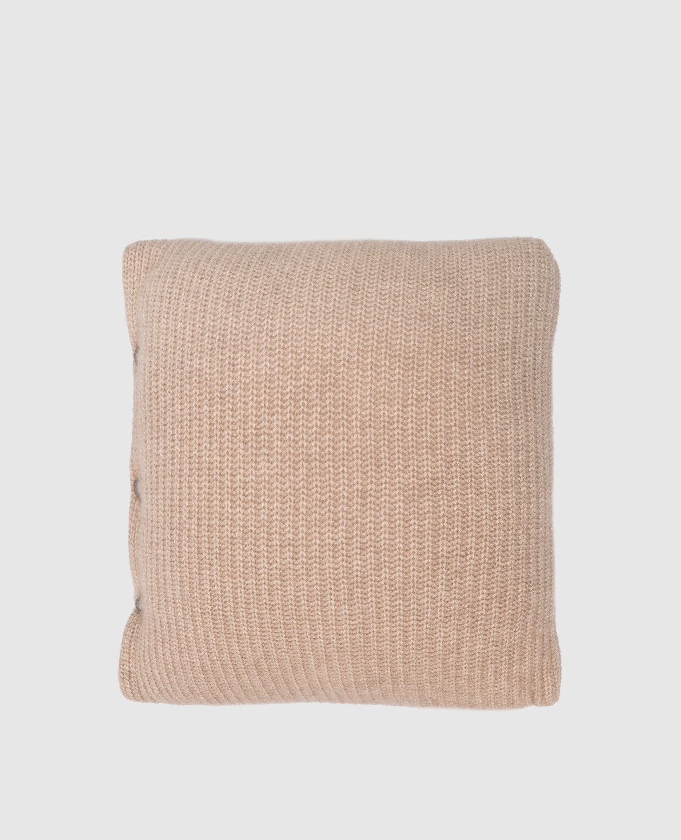 Brown cashmere checkered pillow