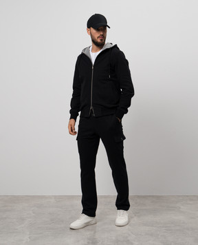 CAPOBIANCO Черные брюки с логотипом 17M721DF004656BLACK