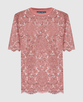 Dolce&Gabbana Розовый топ из кружева F8V21THLM7L