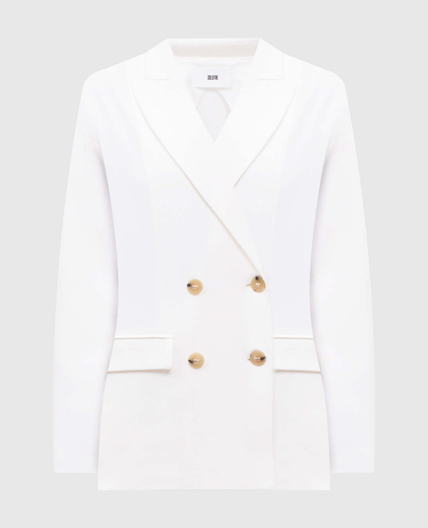 

Белый двубортный жакет, Жакеты
