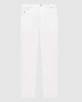 Brunello Cucinelli Білі джинси з патчем логотипа M277PZ2030