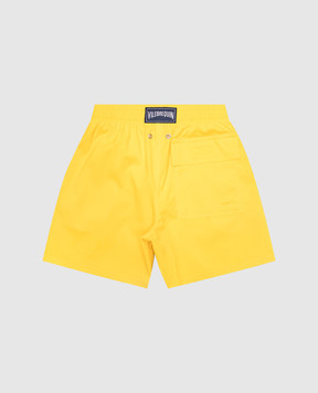 Vilebrequin Желтые шорты для плавания Dad and Son с нашивкой логотипа JIICE852