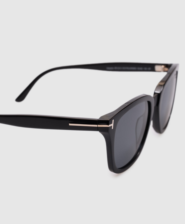 Tom Ford Чорні сонцезахисні окуляри з логотипом FT12135301D зображення 4