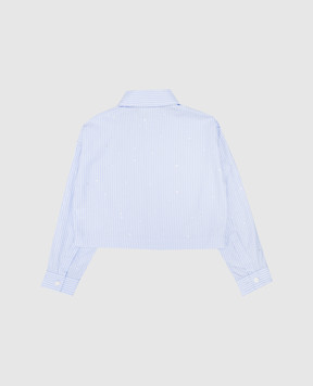 Palm Angels Дитяча блакитна сорочка в смужку PGGE006S25FAB00112+