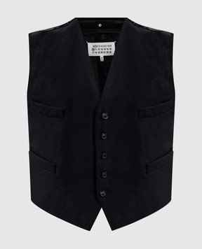 Maison Margiela Черный жилет из шерсти S50FB0110S53915