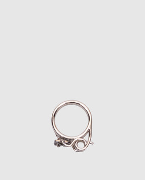 Off-White Серебристое кольцо с эмблемой Arrow OMOC07HS25MET001