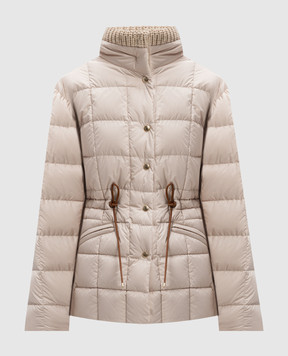 Moncler Бежевая пуховая куртка Antigone J20931A0005854A81