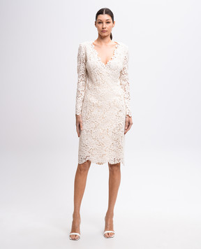 Ermanno Scervino Бежева сукня на запах з вовною D312Q740CYU