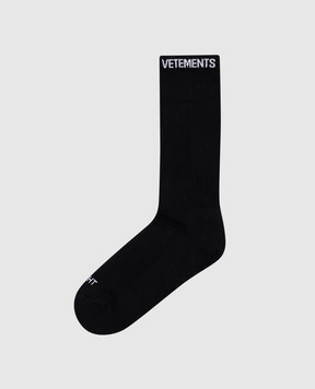 Vetements Чорні шкарпетки з логотипом UA66SO100Bm