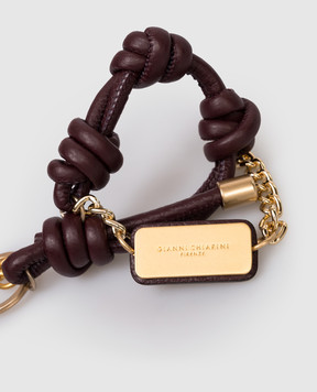 Gianni Chiarini Бордовый кожаный брелок для сумки логотипом PCGIFT12025