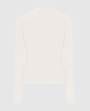Twinset Білий гольф з вовни в рубчик 252TT3111