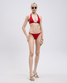 Versace Красный лиф от купальника с брендовой шпилькой 10181271A12917