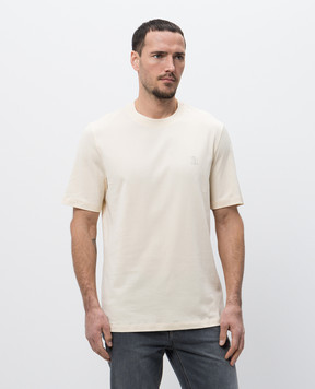 Brunello Cucinelli Желтая футболка с принтом. M0B138440