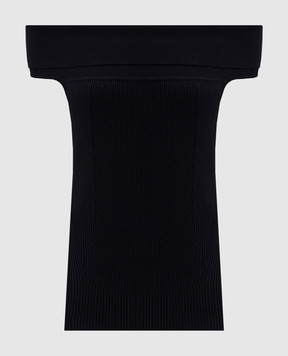 Givenchy Черный топ с открытыми плечами BW61FY4ZR2