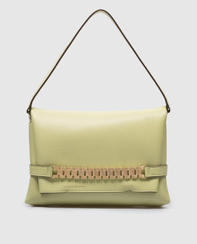 Victoria Beckham Зеленая кожаная сумка с цепью B223AAC004769A