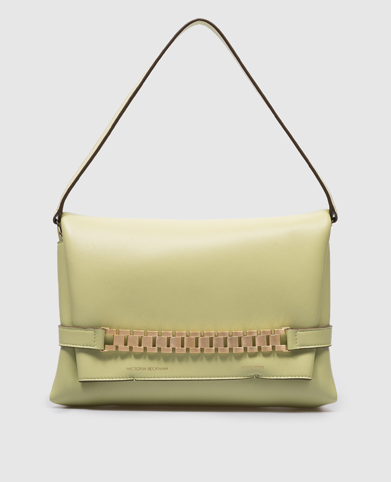 

Зеленая кожаная сумка с цепью, Зеленый, Сумки на плечо