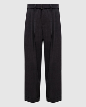 Brunello Cucinelli Серые брюки с шерстью MPW07P8995