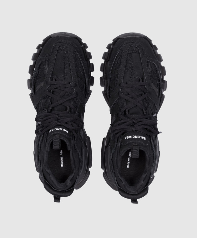 Balenciaga Черные кроссовки Track с логотипом 542023WTDCV изображение 4