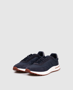 Loro Piana Синие комбинированные кроссовки Week End Walk FAP9780