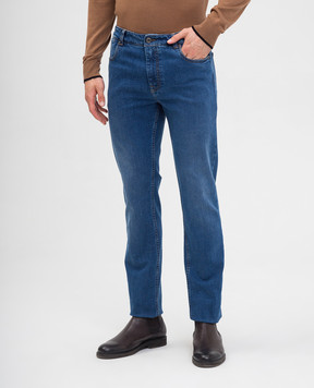 Peserico Синие джинсы с эффектом потертости R54635L24Q04960