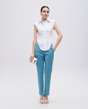 Max Mara Sportmax Біла сорочка без рукавів SABATO SABATO