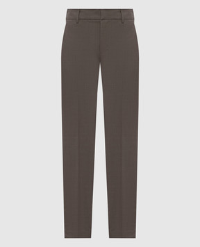 Brunello Cucinelli Коричневі штани з вовною MPW07P8584
