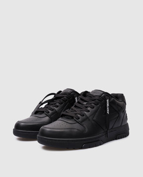 Off-White Черные кожаные кроссовки OUT OF OFFICE OMIA189C99LEA013