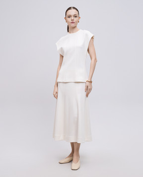 Jil Sander Белый топ с акцентными швами J02NC0264J20232