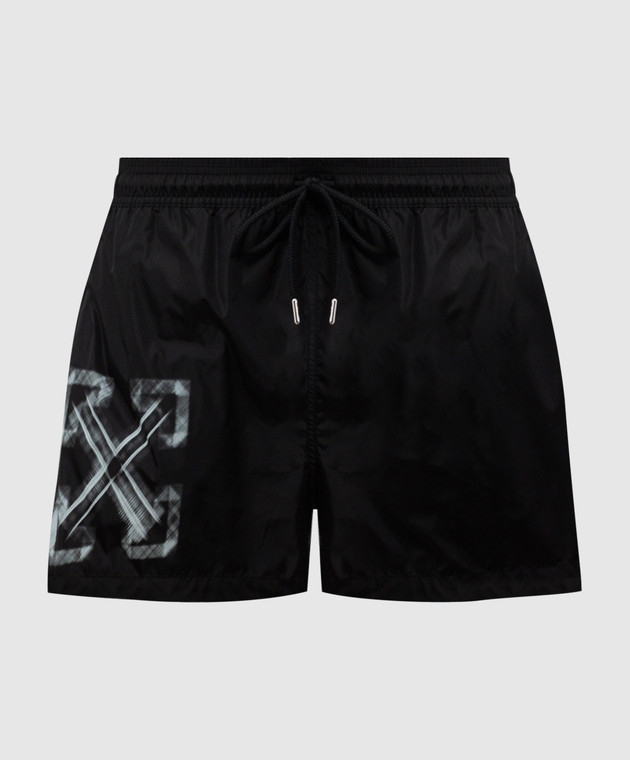 X-outgrow-X様 Off-White - Черные шорты с логотипом Errow OMFD014S25FAB004 купить