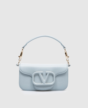 Valentino Блакитна шкіряна сумка з логотипом VLogo Signature 5W2B0K53IYS