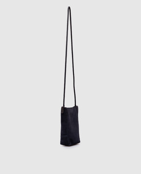 Brunello Cucinelli Синяя замшевая сумка с логотипом MWDLD2739P