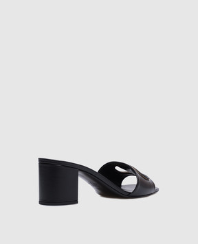 Valentino Черные кожаные мюли с логотипом 6W2S0IR3RLL