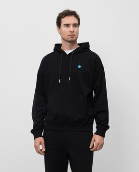 Versace Чорне худі з нашивкою емблеми 10213441A15105