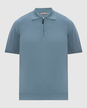 Canali Зеленое поло на молнии MK00145C0454